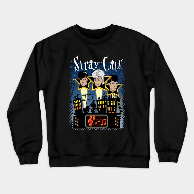 Stray Cats Crewneck Sweatshirt by HelenaCooper